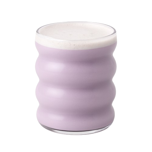 Gewelltes Glas für Ube Latte