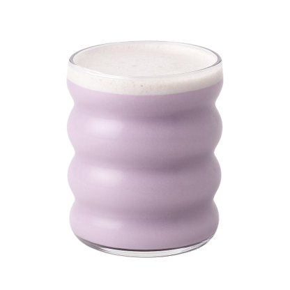 Gewelltes Glas für Ube Latte